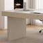 Bureau blanc / beige fritté rectangulaire + bois manufacturé avec bureau à 6 tiroirs-104082546-104082548