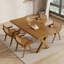 Table de salle à manger rectangulaire en bois massif brun-1398152260