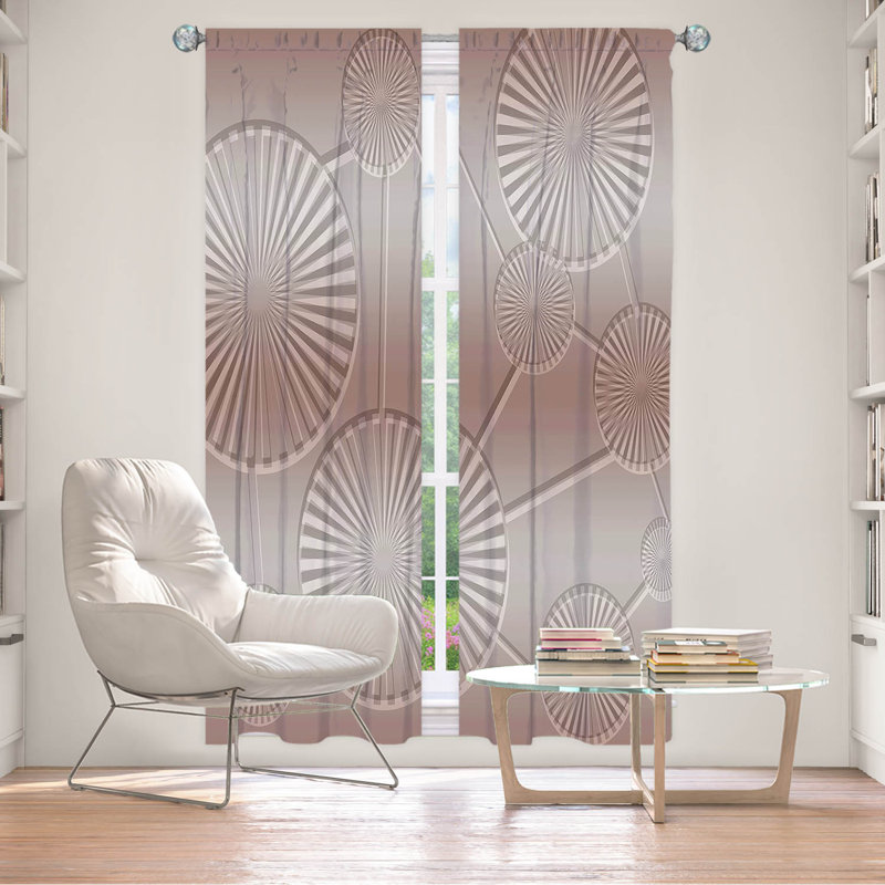 La paire de rideaux obscurcissant en polyester Biniam filtre la plupart des rideaux de lumière, Gris / Brun clair