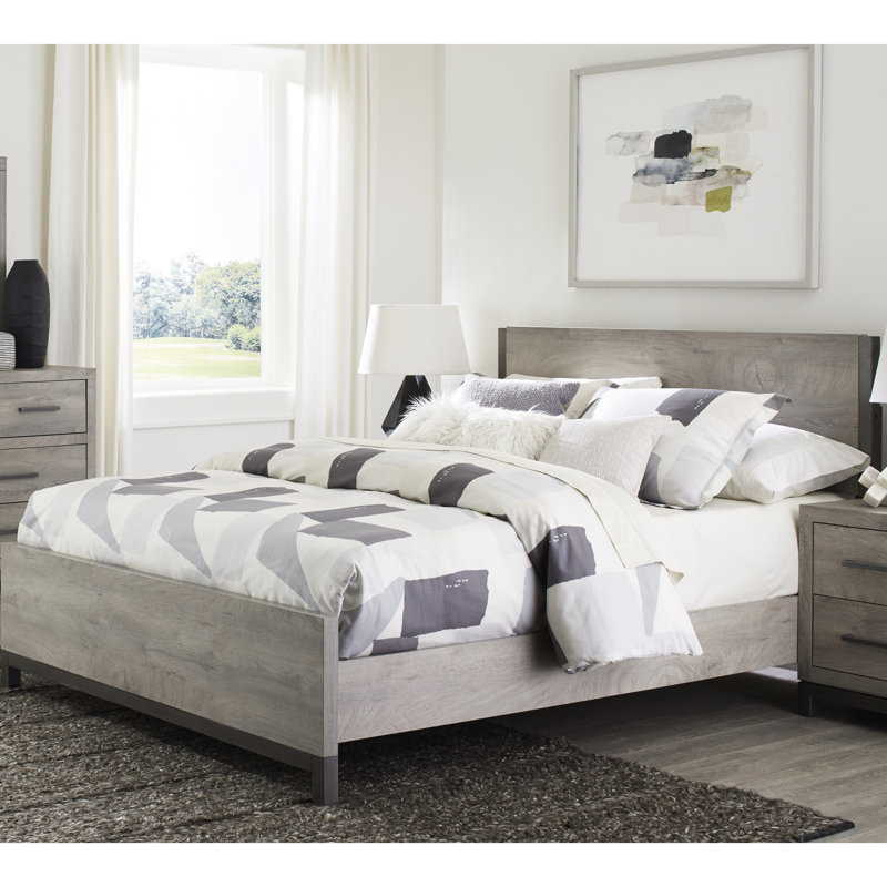 Lit en mélamine de qualité supérieure au design sophistiqué, parfait pour créer un environnement de chambre à coucher confortable et élégant