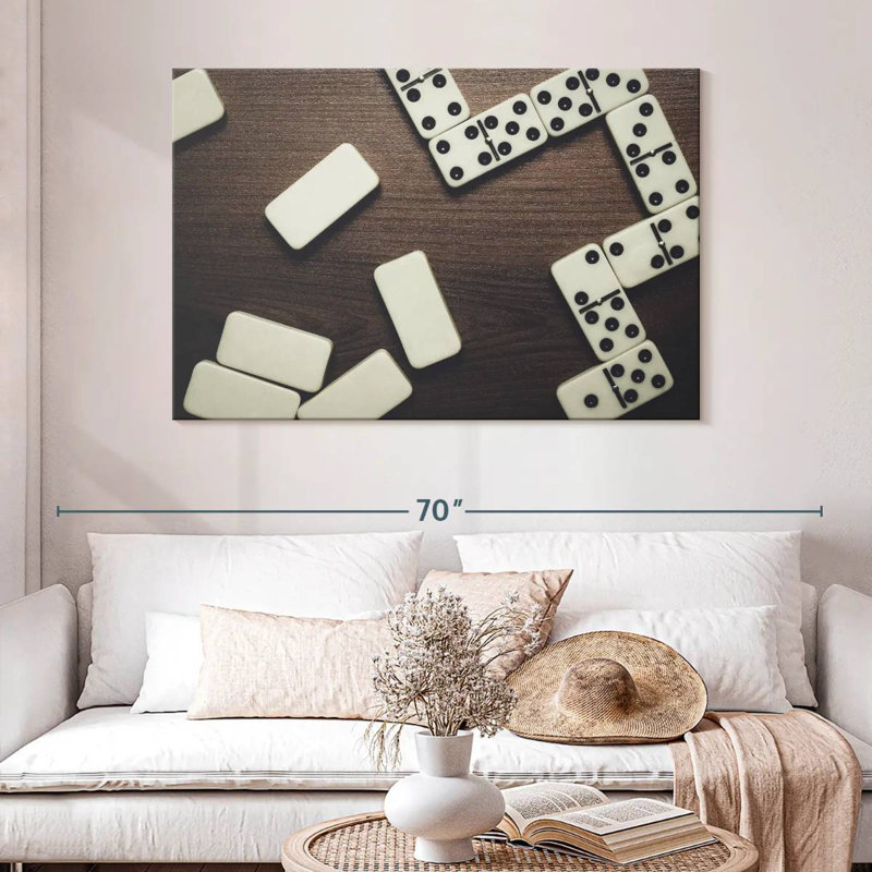 Senne pièces de domino, H 32 po x l 48 po