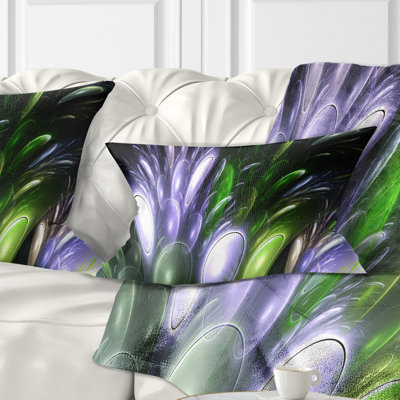  Abstract Mysterious Psychedelic Flower Lumbar Pillow