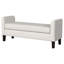 Banc d'appoint rembourré en tissu avec accoudoirs