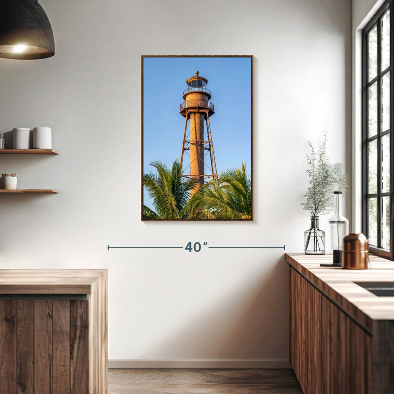 Phare de Sanibel Island, 25" x 37", Floating Frame Walnut