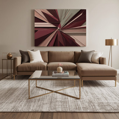 Geometric Abstraction 91 Red Canvas Wall Art
