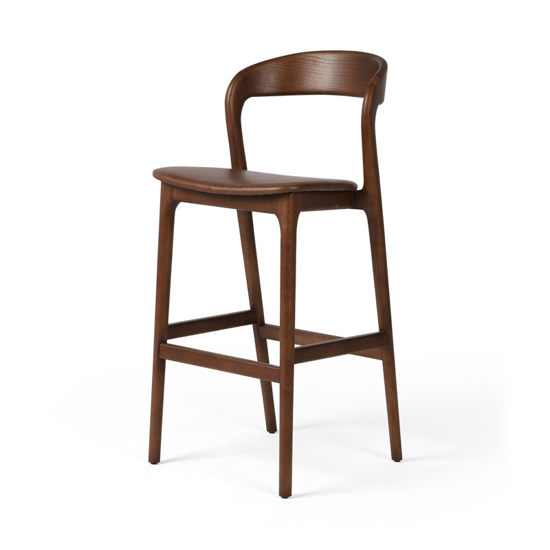 Amare Stool, Sonoma Coco Genuine Leather/Umber Ash, Bar Stool (30.5" Seat Height)