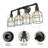 Farmhouse Water Pipe Wall Sconce 4 Lights Antique Cage Shade Wall Mount Lamp