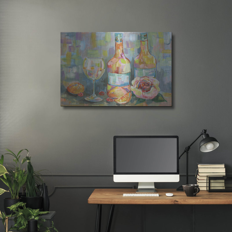 Art mural en métal «Blush» par Jeanette Vertentes, H 24 po x l 36 po