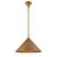 Luminaire suspendu conique à 1 lumière à intensité variable en laiton antique 15,8 po-874127757