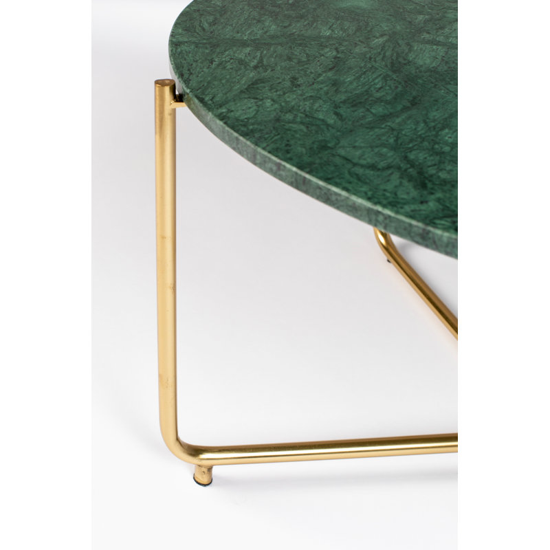 Timpa Marble Top Single Coffee Table, Green
