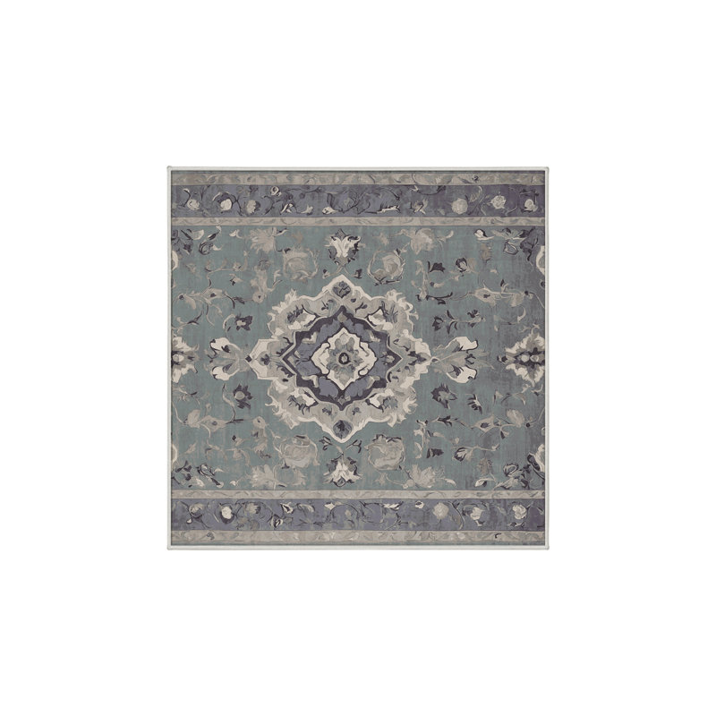 Tapis vert soyeux et moelleux, Carré 6 pi