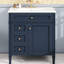 30'' Bathroom Cabinet With Sink, Modern Blue Vanity 2 Drawers And Valuable Storage Experimental-121112043-121112046