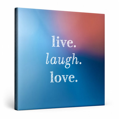 Live. Laugh. Love — Soft Watercolor Wash Canvas Wall Art