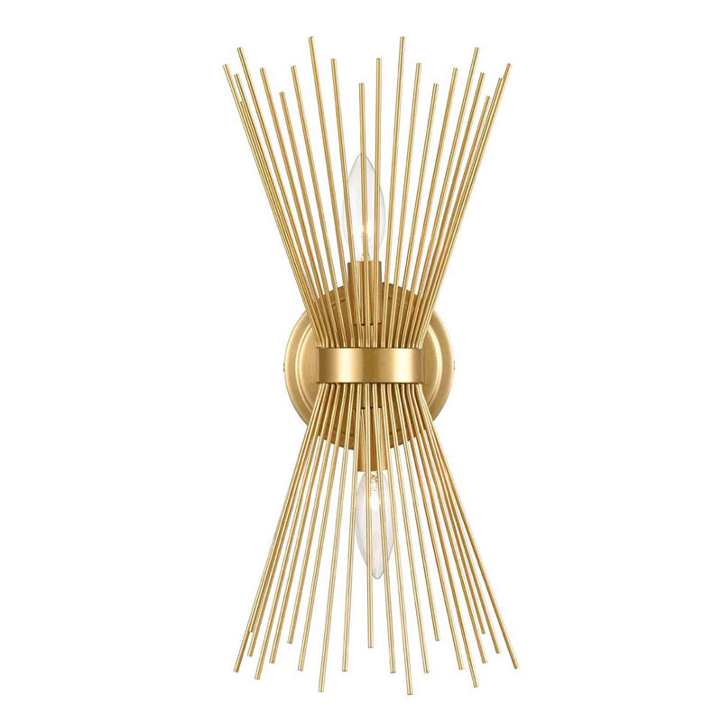 Metal Armed Sconce, Brass