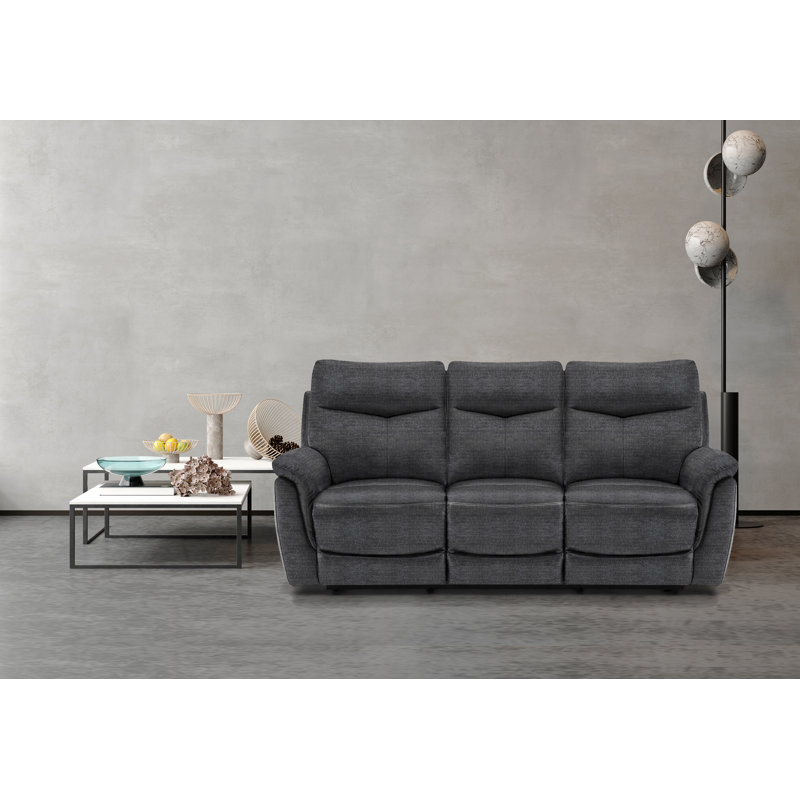 Holland 3 Seater Manual Recliner, Charcoal, Manual