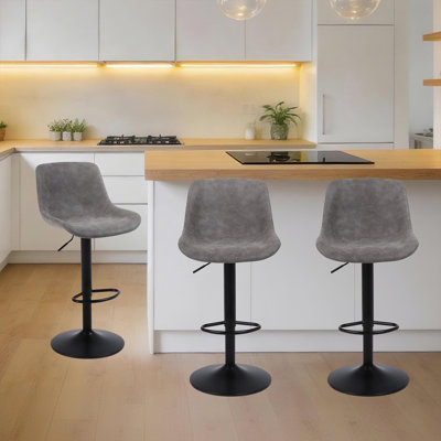 Jeninne Swivel Adjustable Height Bar Stool