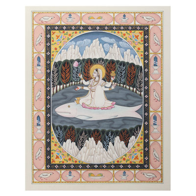 Pureté et divinité (déesse Gange) | Aquarelle sur papier