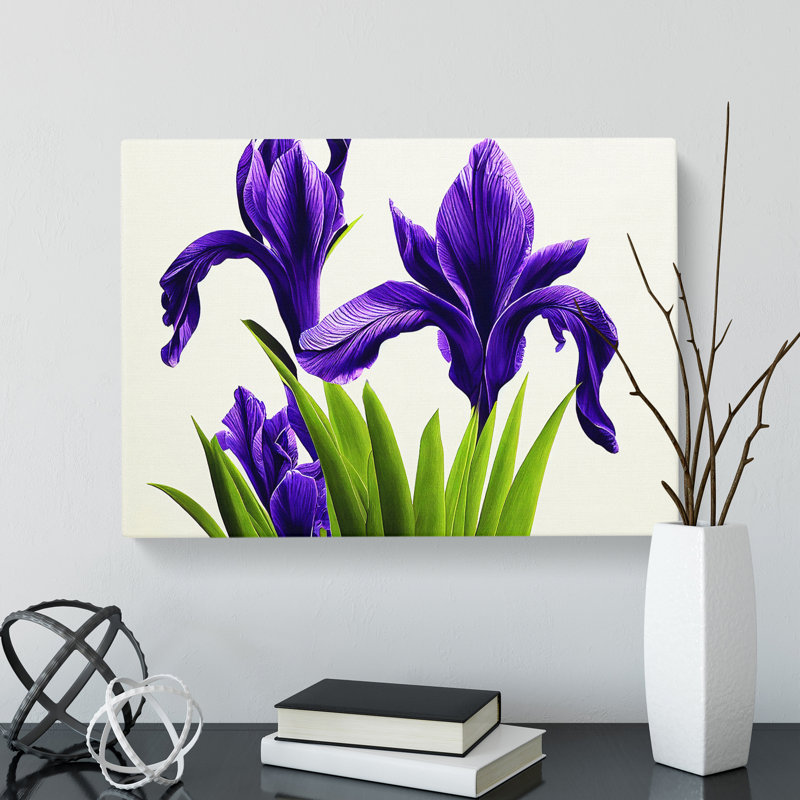 Spectacular Iris Flowers - Wrapped Canvas, 35cm H x 50cm W x 3cm D