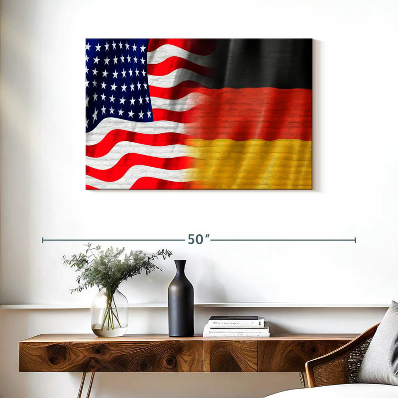 Borges American And German Flag, 24" H x 36" W