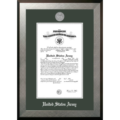 Army Certificate Honors Picture Frame