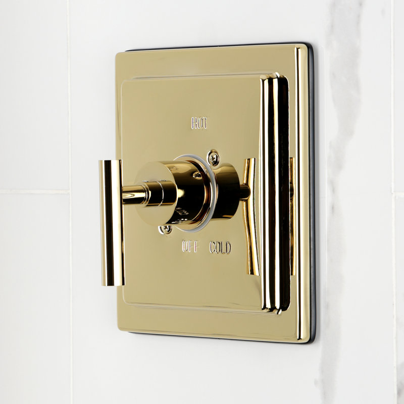 Kingston Brass Manhattan Single-Handle Pressure Balanced Tub Faucet, Polished Brass