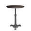  Table de bout contemporaine à piédestal en fer brun 30 po Contemporary