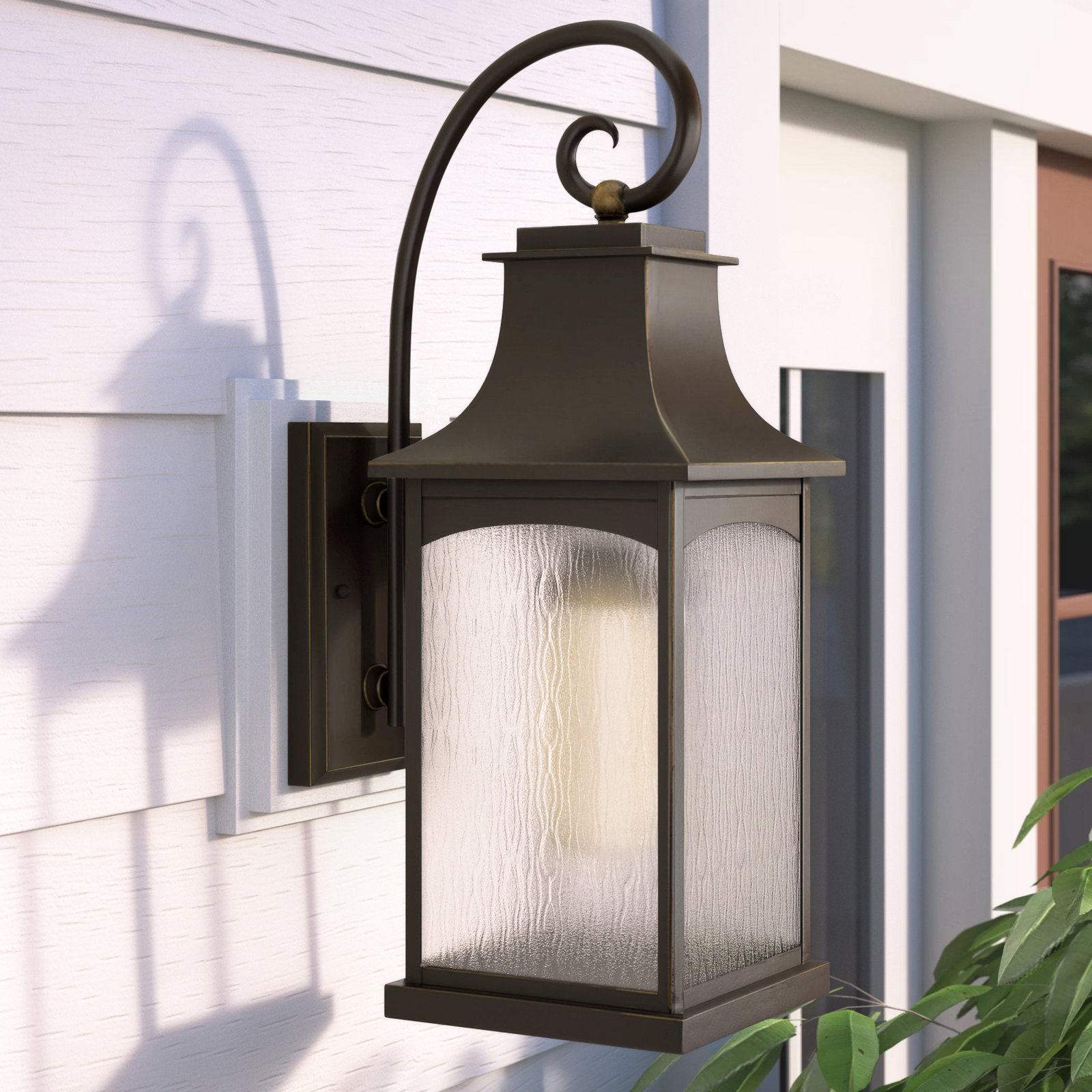 Outdoor Wall Lantern, Oil Rubbed Bronze, 23.75'' H X 8.5'' W X 12'' D, 3 - Bulb