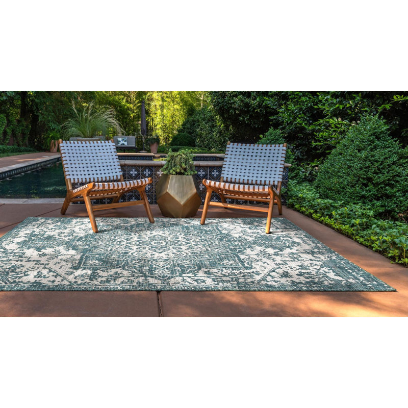 Tapis extérieur d'extérieur couleur ours vert, Rectangle 9 pi x 12 pi