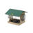 Birds Choice 12" Large Recycled Plastic Hanging or Mounted Hopper 2-Sided Bird Feeder, Taupe/Green
