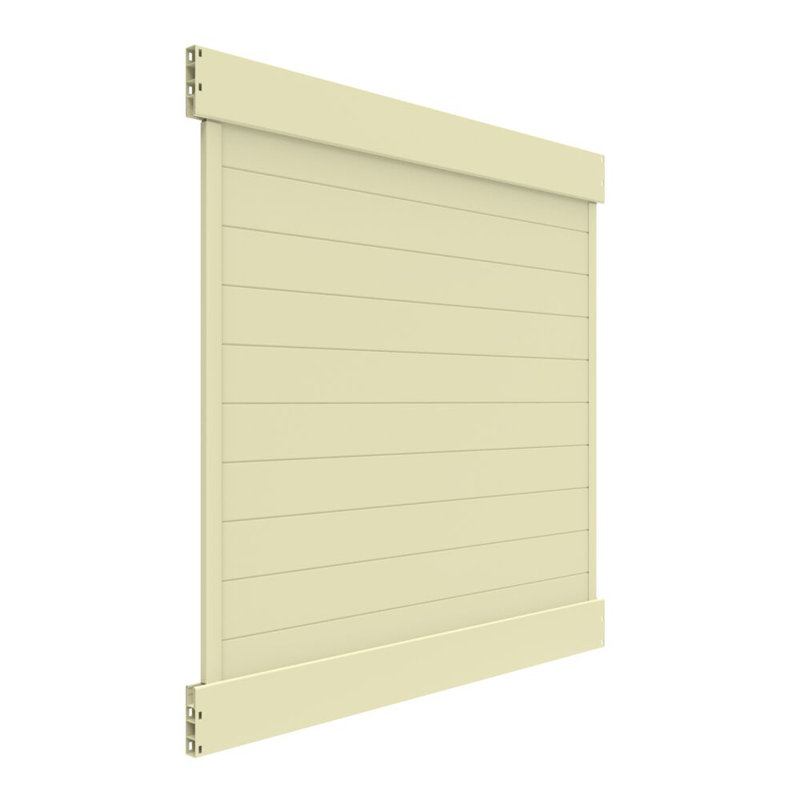 Horizontal Fence Sand Vinyl Privacy Panel Kit,  70.5" H x 66.75" W x 5" D
