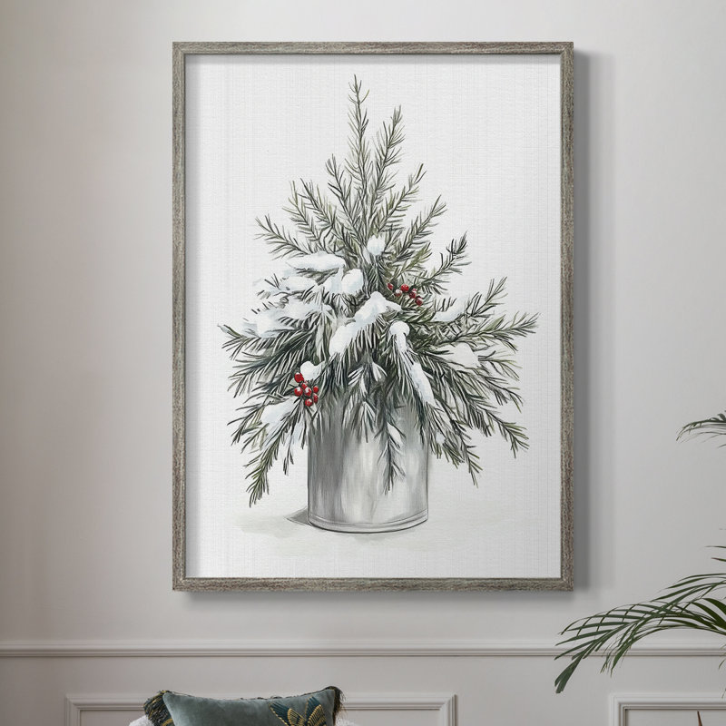 «Christmas Holiday Art DCCCLxxIV», reproduction d'art encadrée - bois massif XMA171543, 21" H x 17" W