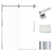 56.5'' - 59'' W x 80'' H Single Added Semi-Frameless Shower Door with Clear Glass