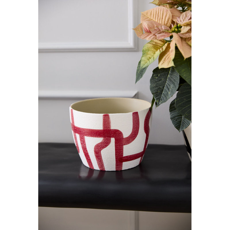 Pot Leshawn 9,5 po x 6,5 po, Rouge