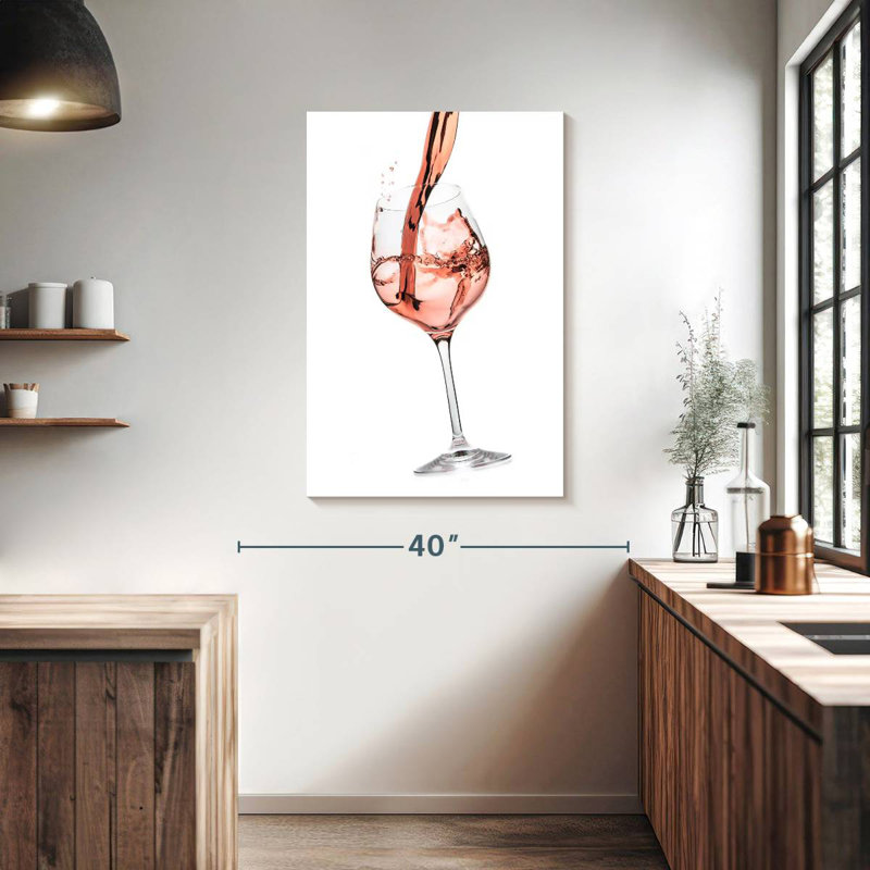 Yarlin Rose Wine Splash, 39" H x 26" W