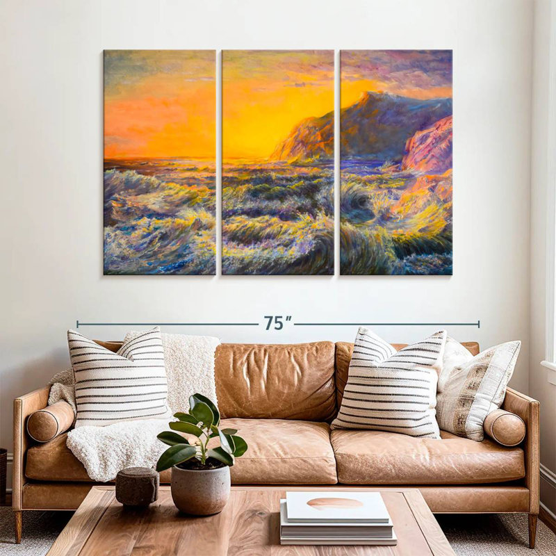 Coucher de soleil hawaïen Gillard, H 42 po x l 65 po