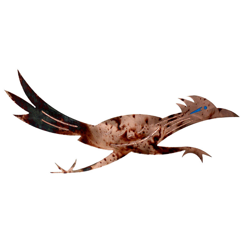 Southwestern Copper Finish Metal Road Runner Wall Art
