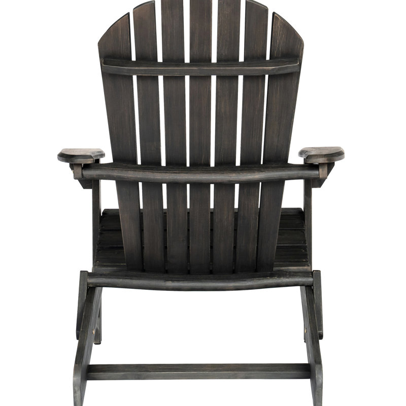 Rustic Wood Chair - Dark Gray, Foldable For Outdoor Enjoyment Decoration, Dark Gray
