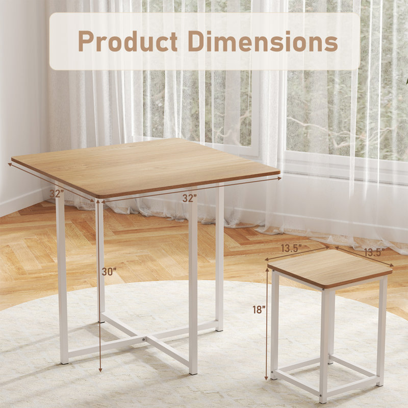 Ensemble repas pour 4 personnes Langsett, Naturel, Blanc