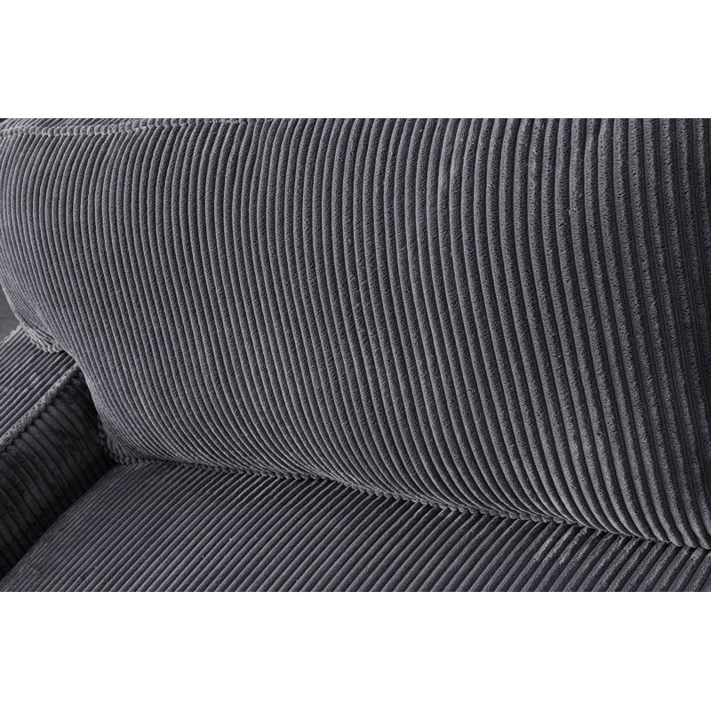 Causeuse pour chambre à coucher, tissu de velours, Gris