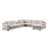 Devendra Modern Chenille Fabric Right-Facing Corner Sectional Sofa-95986928