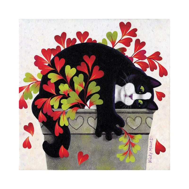Love Pot by Vicky Mount - Wrapped Canvas Painting, 30.48 cm H x 30.48 cm W