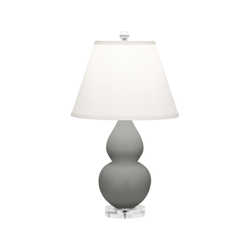 Small Double Gourd Table Lamp, Smoky Taupe