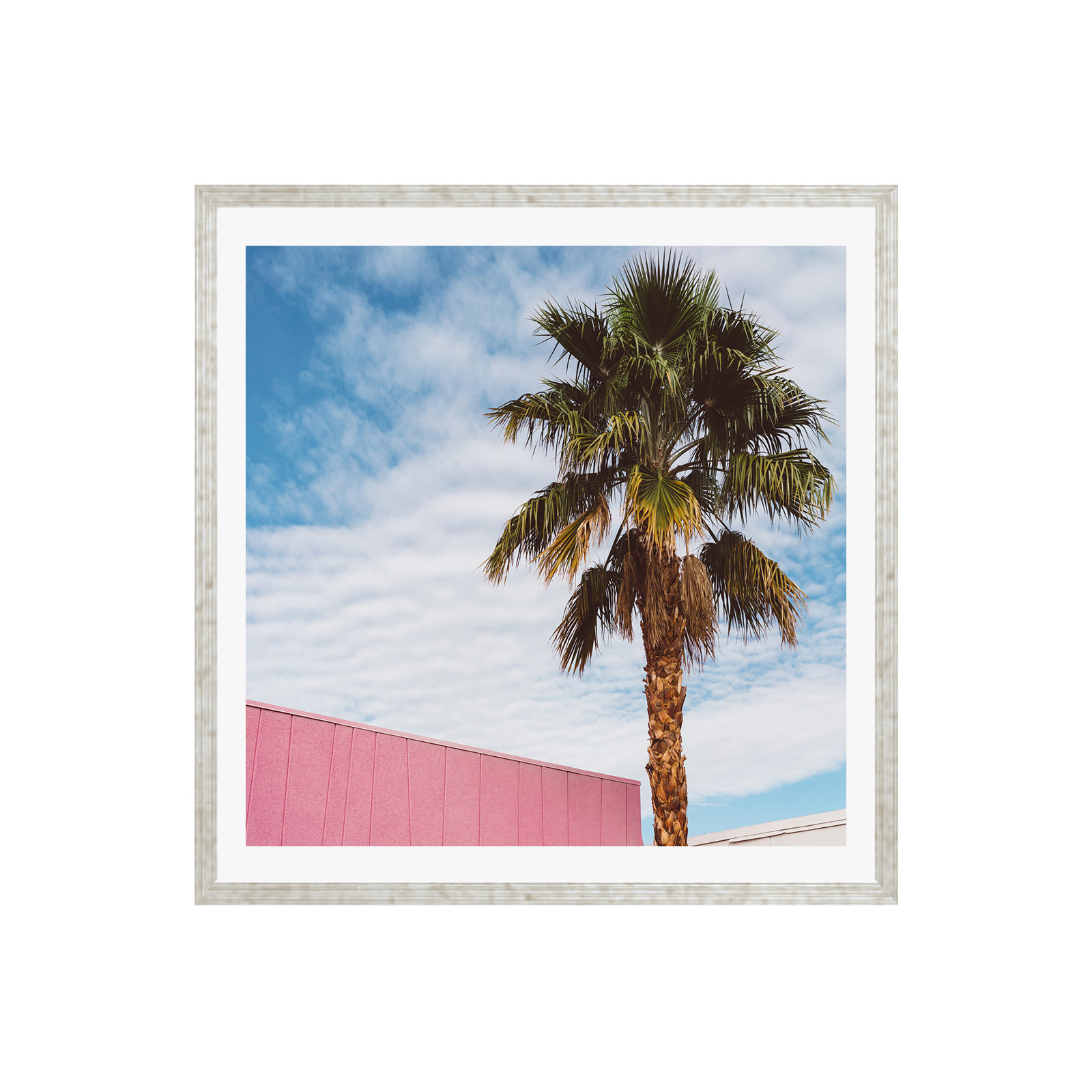 "Palm Springs Vibes" by Bethany Young Mixed Media Coastal Photography Print , Yes, Silver Single Picture Framed
