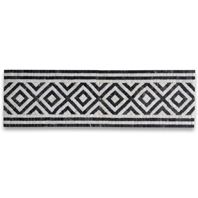 Guitam 7.1" x 11.7" Marble Mosaic Wall & Floor Tile