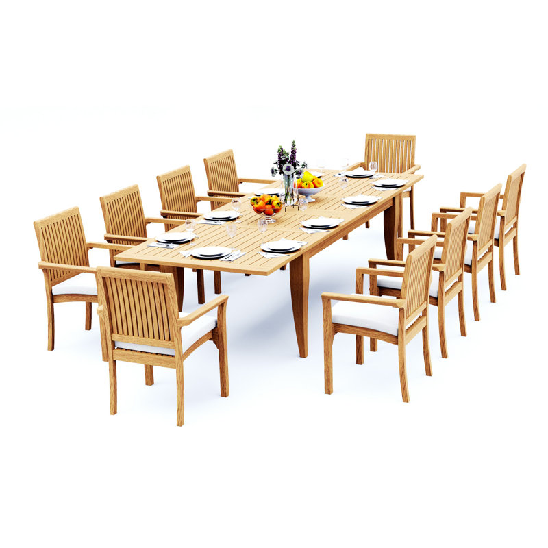 Ensemble repas d'extérieur rectangulaire L 83 po Lua, 10