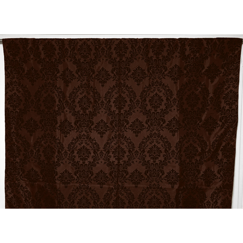 Amboy Semi Sheer Curtain Single Panel, 56" W x 84" L, Brown