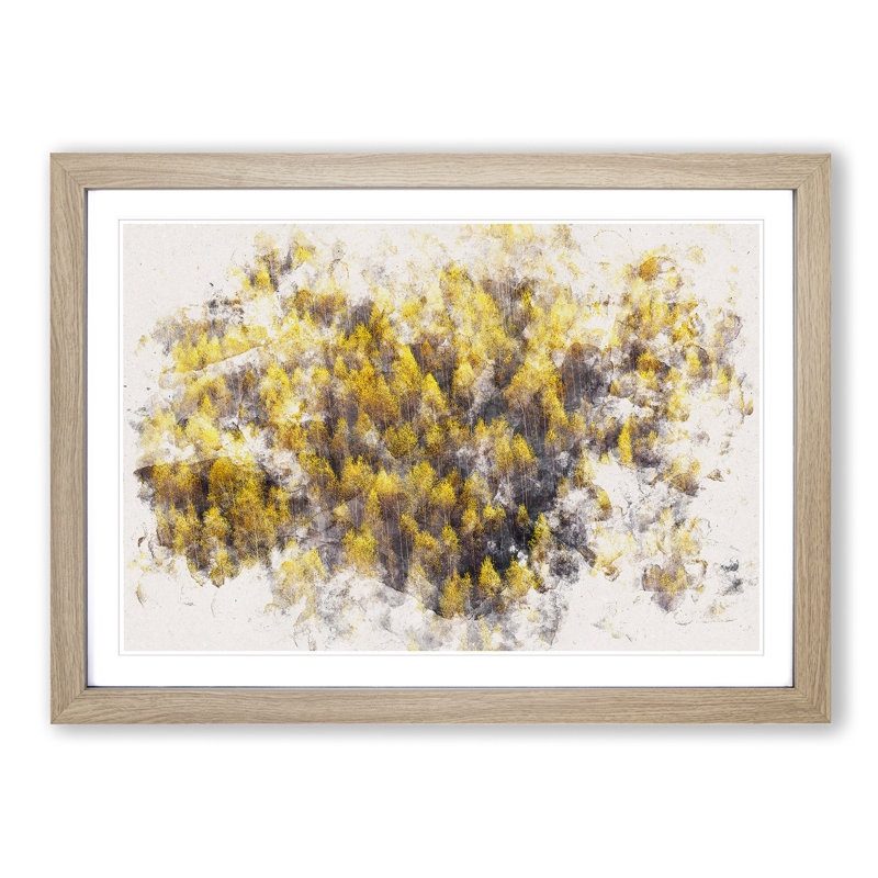 Golden Forest - Picture Frame Painting Print, Oak Framed, 40cm H x 60cm W x 2cm D