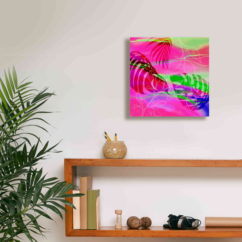 «Tropical Vibe» par Andrea Haase, estampe numérique sur toile, H 12 po x l 12 po x P 0,75 po