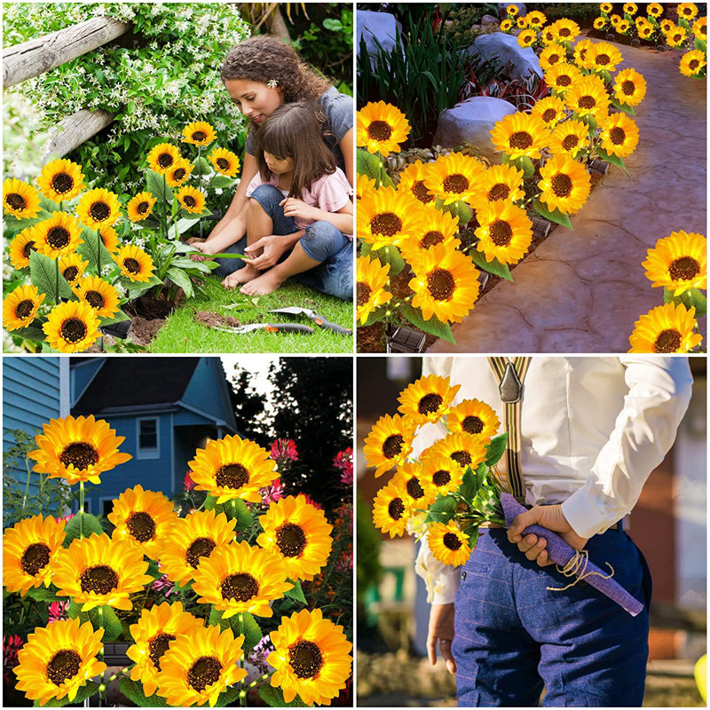 Solar Powered Integrated LED Metal Pathway Light Pack
