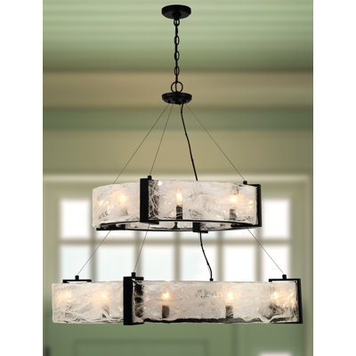 Luminaire suspendu 20 lumières Minka Lavery Cloud Break au fini charbon